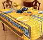 Marat Avignon Tradition Yellow 155x350cm 12seats COATED French Tablecloth Made in France