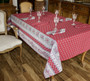 Marat Avignon Bastide Burgundy French Tablecloth 155x200cm 6 Seats Made in France