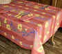 Poppy Rust 155x350cm 12Seats French Tablecloth Made in France