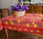 Poppy Rust 155x350cm 12Seats French Tablecloth Made in France