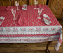 Marat Avignon Bastide Burgundy French Tablecloth 155x300cm 10Seats Made in France