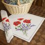 Poppy Ecru Serviette French Napkin Made in France