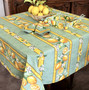 Lemon Green Square Tablecloth 150x150cm COATED Made in France