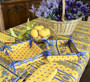 Marat Avignon Yellow155x120cm Small Tablecloth COATED Made in France
