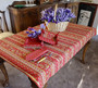 Marat Avignon Red155x120cm Small Tablecloth COATED Made in France