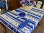 Marat Avignon Blue155x120cm 4-6Seats Small Tablecloth Made in France