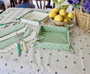 Ramatuelle Ecru 155x120cm  4-6Seats Small Tablecloth COATED Made in France