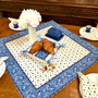 Marat Avignon Tradition White Table Cover Square Quilted Made in France