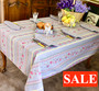 Marat Avignon Grey French Tablecloth 155x250cm 8Seats Made in France