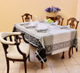 Marius Black Jacquard French Tablecloth 160x300cm 10seats Made in France