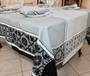 Marius Black Jacquard French Tablecloth 160x300cm 10seats Made in France