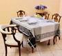 Marius Black160x350cm 12Seats Jacquard French Tablecloth Made in France