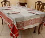 Marius Rust Jacquard French Tablecloth 160x250cm 8seats Made in France