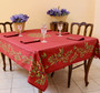 Nyons Red French Tablecloth 155x250cm 8Seats Made in France