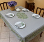 Nyons Grey French Tablecloth 155x250cm 8seats COATED Made in France