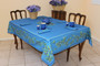 Nyons Blue French Tablecloth 155x300cm 10Seats  Made in France