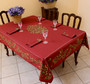 Nyons Red 155x350cm 12Seats French Tablecloth Made in France 