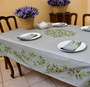 Nyons Grey 155x350cm 12Seats French Tablecloth Made in France 