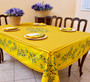 Nyons Yellow 155x350cm 12seats COATED French Tablecloth Made in France