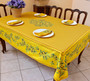 Nyons Yellow 155x350cm 12seats COATED French Tablecloth Made in France