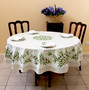 180cm Round French Tablecloth olives ecru
