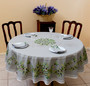 180cm Round French Tablecloth grey olives