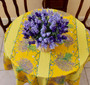 150cm Round French Tablecloth COATED Yellow