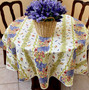 150cm Round French Tablecloth COATED Roses and Lavender stain free