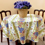 150cm Round French Tablecloth COATED stain resistant lavender and Roses