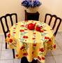 150cm Round French Tablecloth Cotton Poppy Yellow