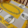 Lauris Yellow French Tablecloth 155x300cm 10Seats  Made in France