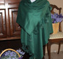 Pom-Pom Shawl Dark Green