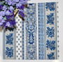 French Cotton Napkins Blue Flowers
