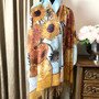 Vincent Van Gogh Vase with Twelve Sunflowers  Masterpiece Lightweight Shawl