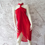 French Riviera Rose Red Shawl-Sarong-Wrap 