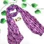 Wrinkle Scarf Flowers Violet