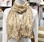 Wrinkle Scarf Polka Beige