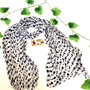 Wrinkle Scarf Polka White