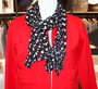 Wrinkle Scarf Polka Black