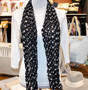 Wrinkle Scarf Polka Black