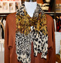 Wrinkle Scarf Leopard Honey