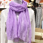 Wrinkle Scarf Solid Colour Lavender