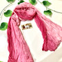 Wrinkle Scarf Ombre Pink