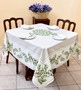 Nyons Ecru Square Tablecloth 150x150cm COATED Made in France