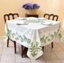 Nyons Ecru Square Tablecloth 150x150cm COATED Made in France