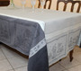 Romance Black Jacquard French Tablecloth 160x300cm 10seats Made in France
