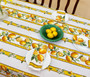 Lemon White French Tablecloth 155x200cm 6Seats COATED Made in France