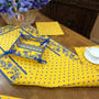 Avignon Yellow 50x100cm Quilted Reversable Runner Made in France