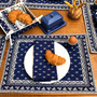 Marat Avignon Blue Quilted Bordered Placemat Made in France