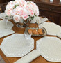 Marat Manoir Lin Quilted Bordered Placemat Octogon Made in France